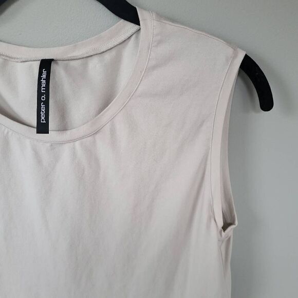 Peter O Mahler Womens Size Small Mini Dress White Sleeveless Asymmetrical Hem - Picture 4 of 8